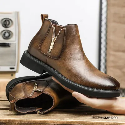 Genuine Leather High low Chelsea Boots